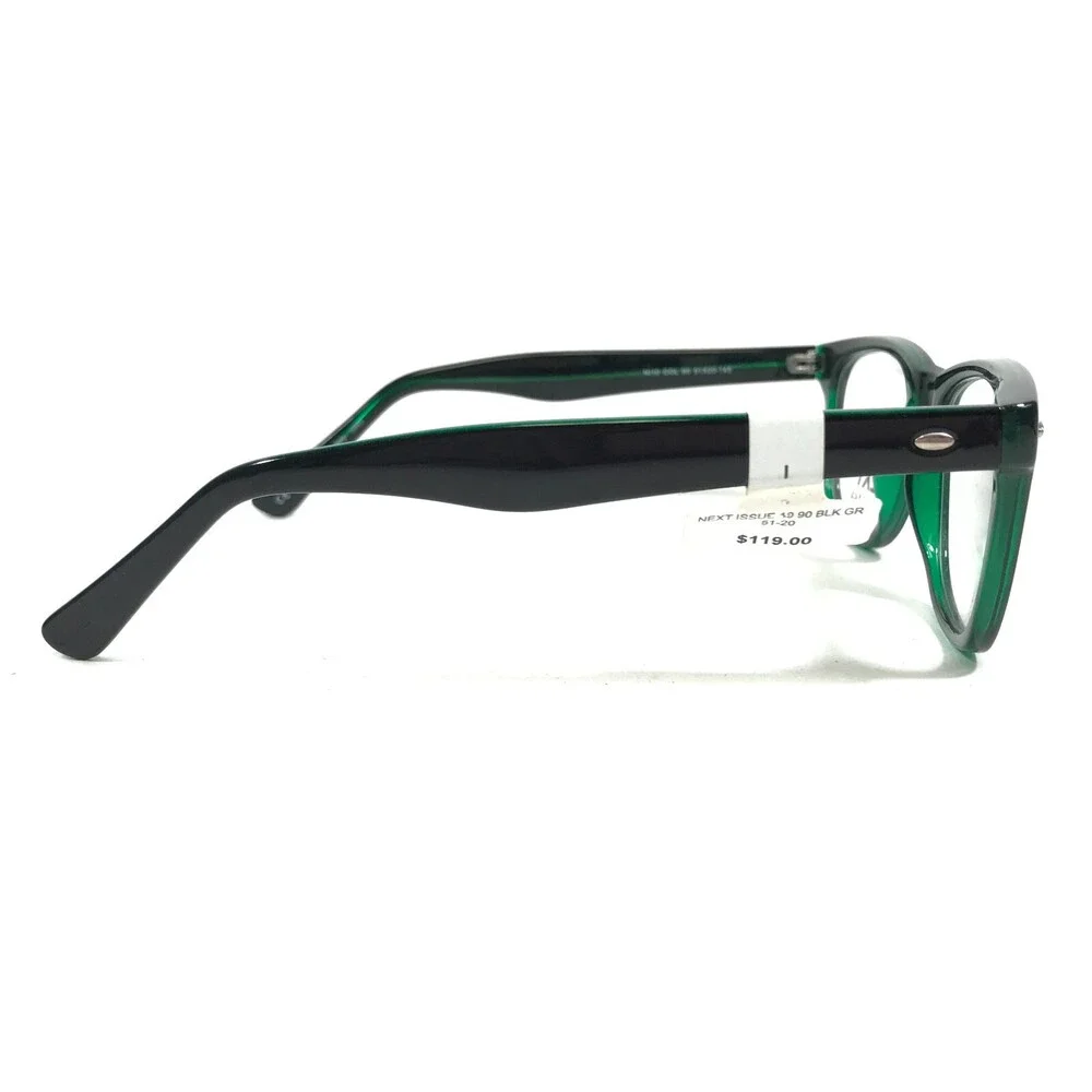 Next Issue NI 10 COL 90 Eyeglasses Frames Black Green Square Full Rim 51-20-145